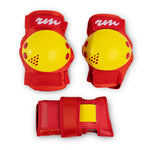 Gelb Rot Protektoren Kinder für Skate, Inline, Roller, mit Knie, Elbogen und handgelenkschützer
