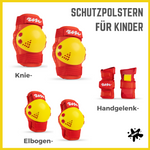 bunte kinder protektoren set 6er, mit knie-, elbogen-, handgelenkschützer