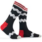 schwarze Socken mit Muste für Radfahrer